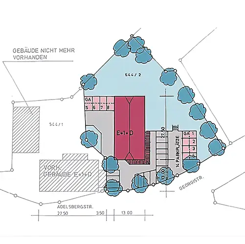 Lageplan Georgistraße, Chemnitz